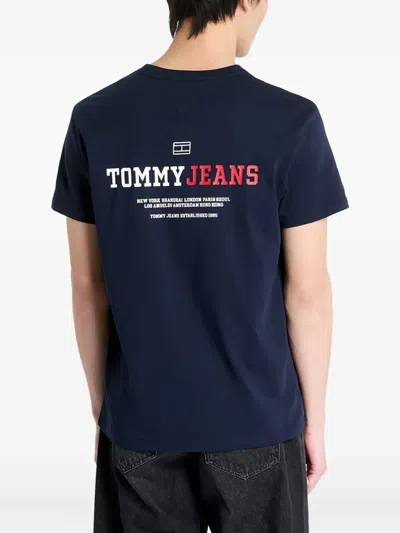 Tommy Jeans Cotton T-shirt In Blue