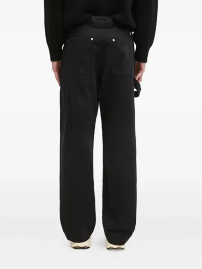 Wood Wood Rivet-detail Straight Trousers In Black