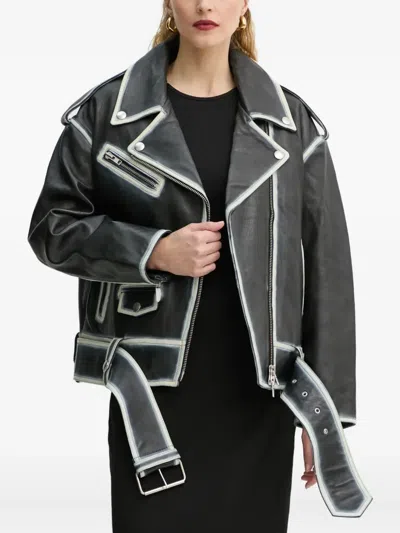Stand Studio Irene Belted Jacket In Black