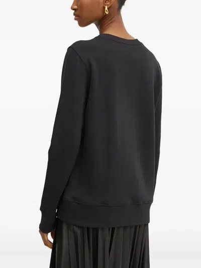 Versace Jeans Couture Logo Crew-neck Sweatshirt In Black