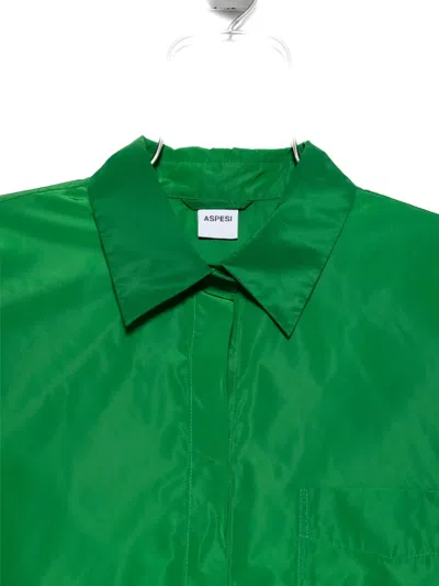 Aspesi Chest-pocket Shirt In Green