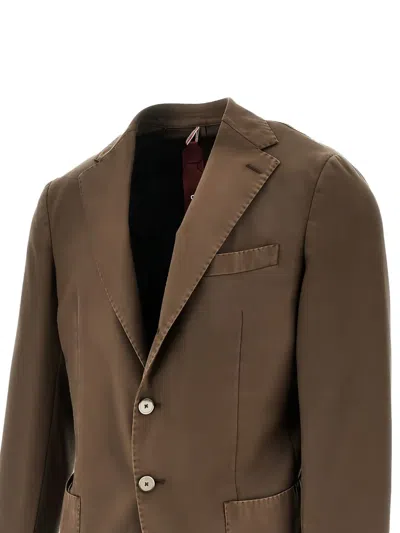 Santaniello Tailored Wool Suit In Brown