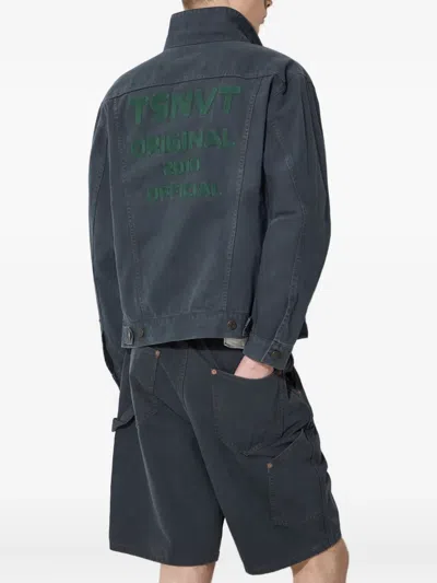 This Is Never That Button Denim Jacket In Gray