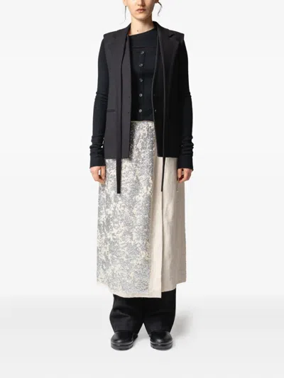 Muller Of Yoshiokubo Tie-detailing Gilet In Black