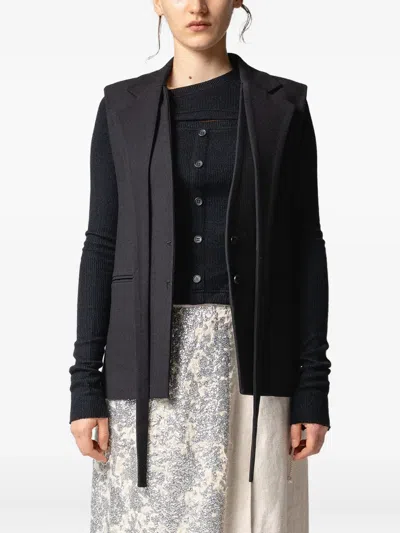 Muller Of Yoshiokubo Tie-detailing Gilet In Black