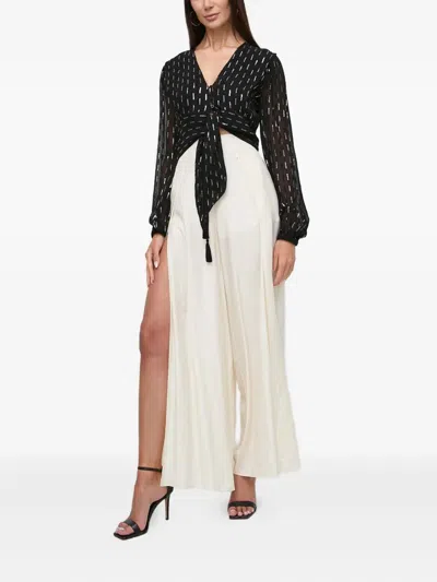 Twinset Tie-detail Blouse In Black