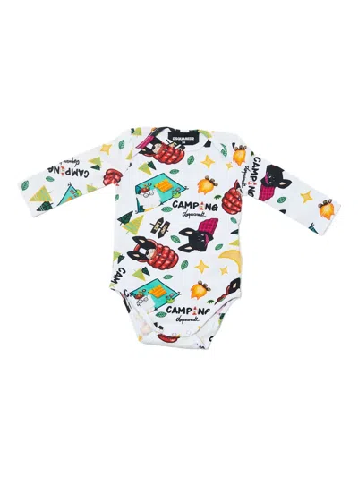 Dsquared2 Long-sleeve Print Babygrow In Multi