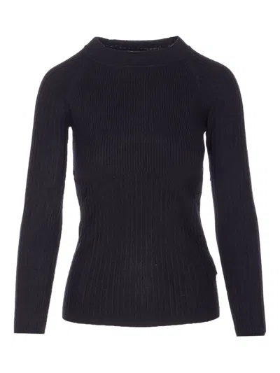 Patrizia Pepe Essential Long-sleeves Sweater In Black