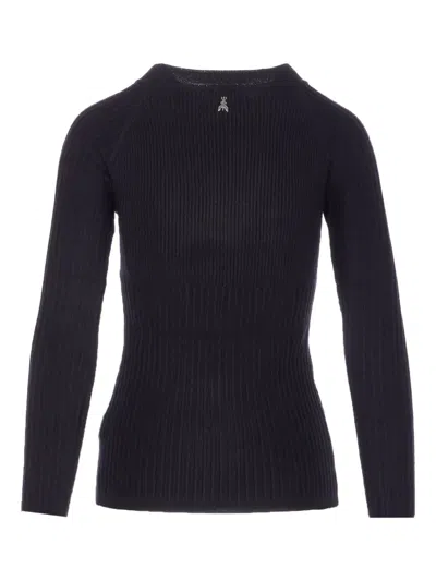 Patrizia Pepe Essential Long-sleeves Sweater In Black