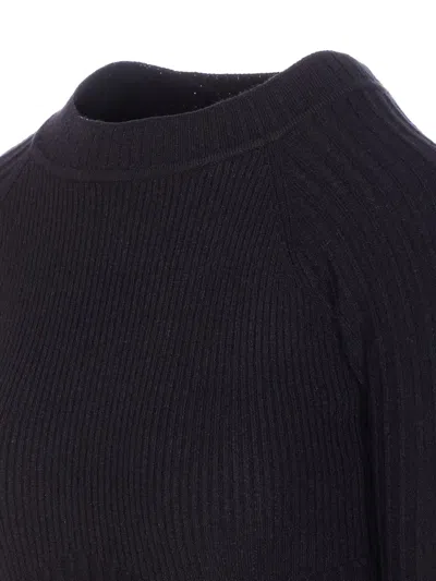 Patrizia Pepe Essential Long-sleeves Sweater In Black
