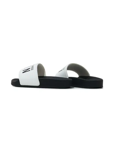 Dsquared2 Logo-strap Flip Flops In White