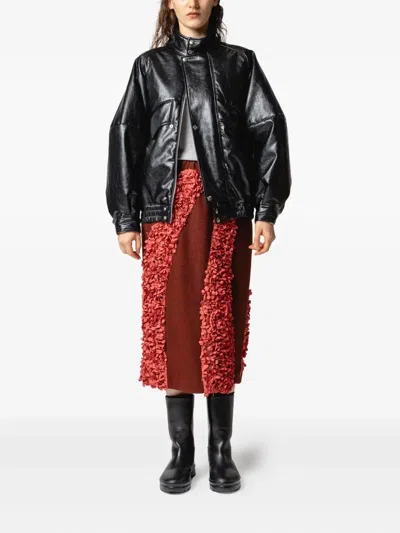 Muller Of Yoshiokubo Panelled-design Midi Skirt In Brown