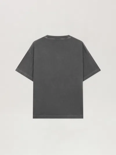 Palm Angels Neck Logo Regular T-shirt In Gray