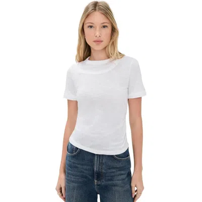 Veronica Beard Women's Damian Short Sleeve Top, White In White