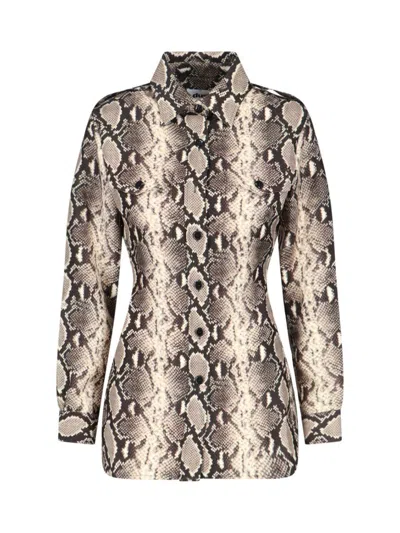 Duran Lantik Python Print Shirt In Brown