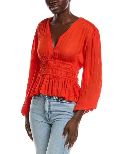 Maje V-neck Top In Orange