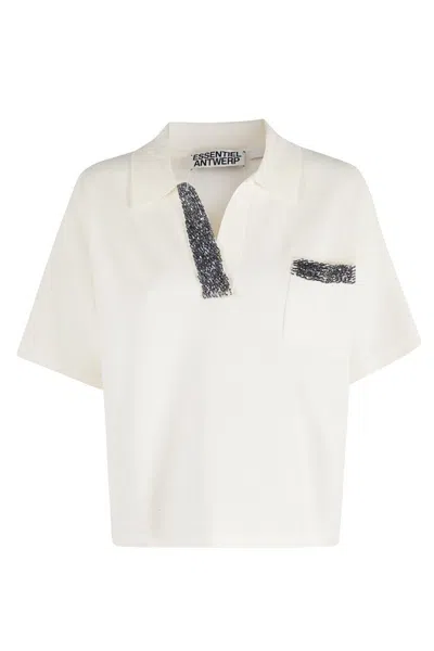 Essentiel Antwerp Internationnal Knitted Polo In White