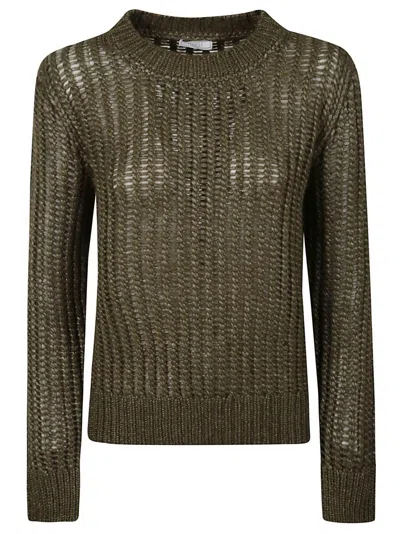 Peserico Alpaca And Merino Wool Sweater In Green