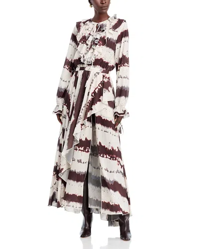 Toccin Petra Ruffle Maxi Dress In Multi