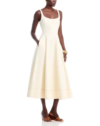 Toccin Sculpted Midi Dress In Neutral