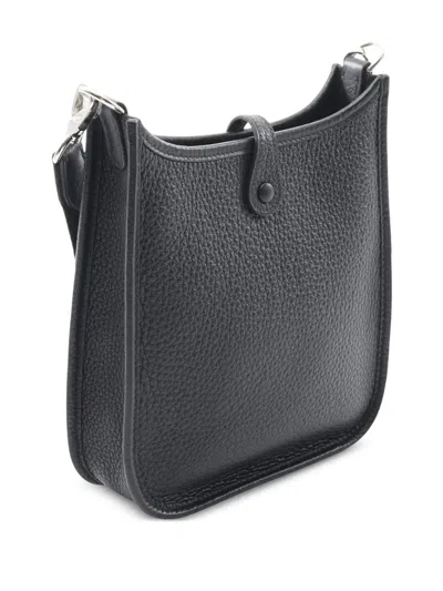 Pre-owned Hermes 2024 Clemence Evelyne Tpm Crossbody Bag In Black