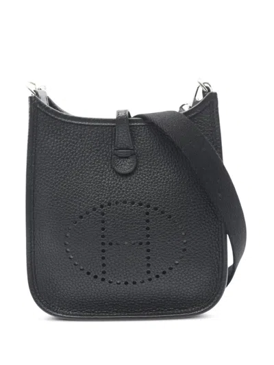 Pre-owned Hermes 2024 Clemence Evelyne Tpm Crossbody Bag In Black