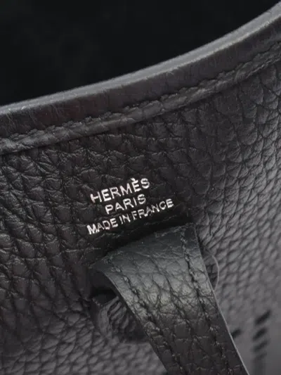 Pre-owned Hermes 2024 Clemence Evelyne Tpm Crossbody Bag In Black