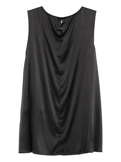 Purotatto Crew Neck Top In Black