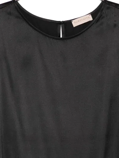 Purotatto Crew Neck Top In Black