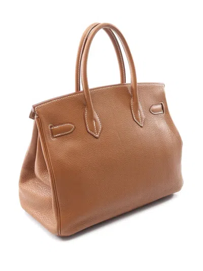 Pre-owned Hermes 2008 Togo Birkin 30 Handbag In Brown