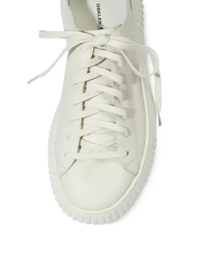 Osklen Logo-detail Leather Sneakers In White