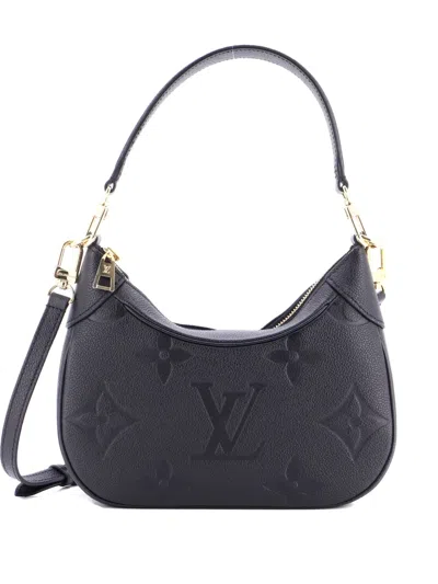 Pre-owned Louis Vuitton Bagatelle Nm Handbag Monogram Empreinte Giant Shoulder Bag In Black