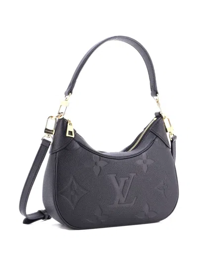 Pre-owned Louis Vuitton Bagatelle Nm Handbag Monogram Empreinte Giant Shoulder Bag In Black