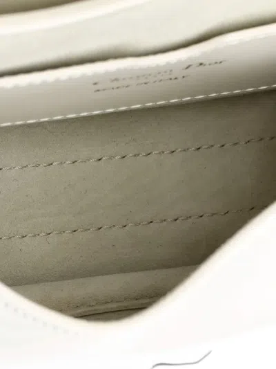 Pre-owned Dior Bobby Flap Bag Leather Medium Crossbody Bag In Neutral