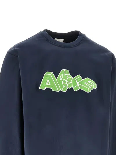 Arte Antwerp Arte Blocks Crew-neck Sweatshirt In Blue