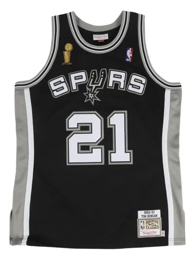 Mitchell & Ness San Antonio Spurs Tank Top In Black