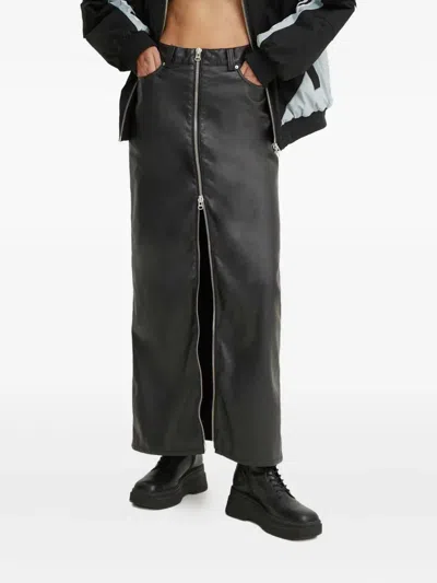 Won Hundred Zip-fastening Maxi Skirt In Black