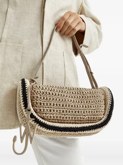 Jw Anderson Bumper-15 Crochet Tote Bag In Neutral
