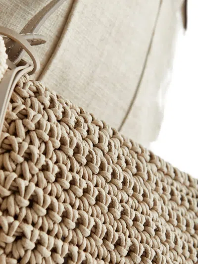 Jw Anderson Bumper-15 Crochet Tote Bag In Neutral