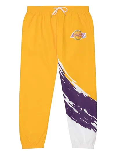 Mitchell & Ness Graphic-detail Track Pants In Yellow
