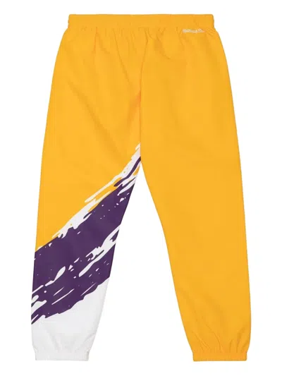 Mitchell & Ness Graphic-detail Track Pants In Yellow