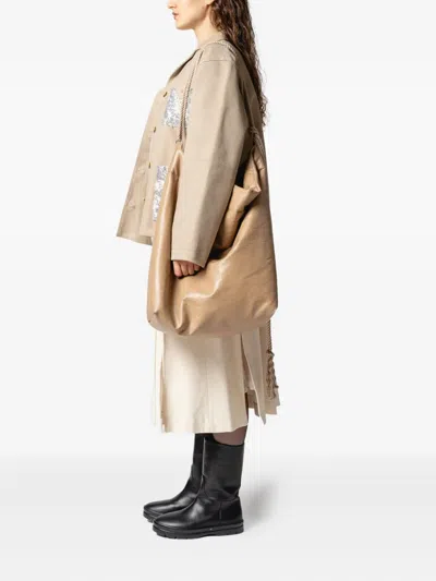 Muller Of Yoshiokubo Rope-detailing Bucket Bag In Neutral