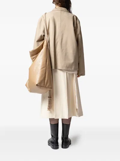 Muller Of Yoshiokubo Rope-detailing Bucket Bag In Neutral