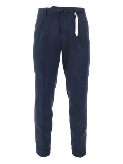 Santaniello Arechi Gabardine Trousers In Blue