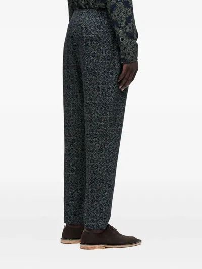 Osklen Tile-pattern Drawstring Trousers In Gray