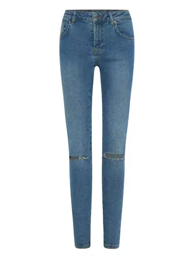 One Teaspoon Freebirds Ripped Jeans In Blue
