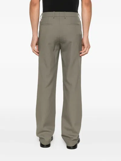 Rier Concealed-fastening Wool Trousers In Gray