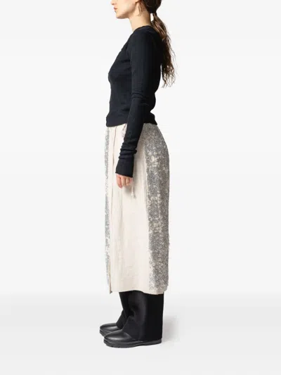 Muller Of Yoshiokubo Sequin-embellished Wrap Skirt In White