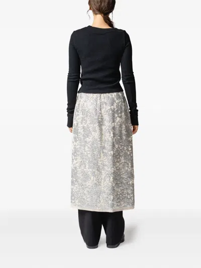 Muller Of Yoshiokubo Sequin-embellished Wrap Skirt In White