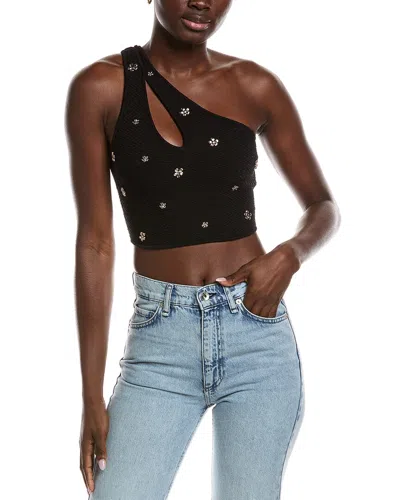 Sandro Embellished Sweater Top In Black